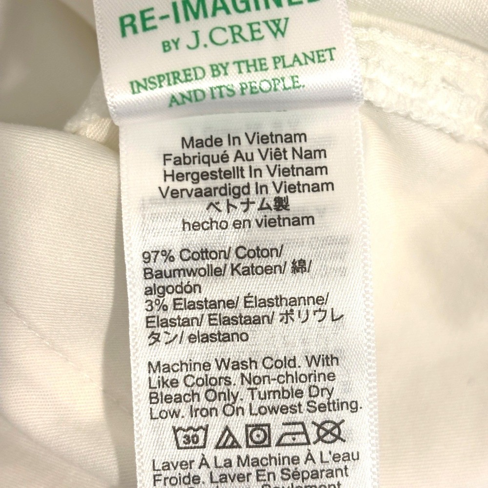 New J.Crew Chino White Thick Cotton Shorts Women 4 Stretch Summer Coastal - Picture 7 of 10